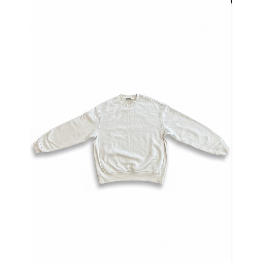 Everlane Men Sweater Cream White SzM Cotton Blend Casual Relaxed Cozy Warm C-Nec